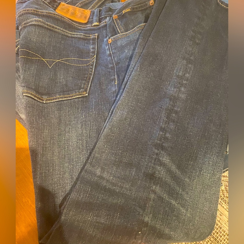 Polo Ralph Men’s Lauren Hampton Jeans Men's 36x30 Relaxed Straight Denim (P503)